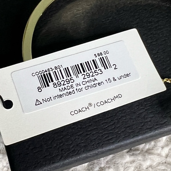 NWT COACH horse and carriage double chain cuff bracelet - Picture 7 of 7